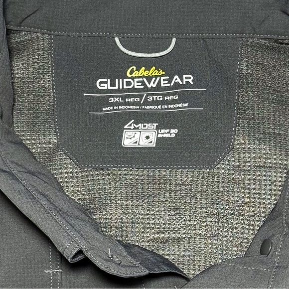 Cabela’s Guidewear Men’s 3XL Outdoor Button Down Vented Long Shirt UPF Fishing - Picture 4 of 12